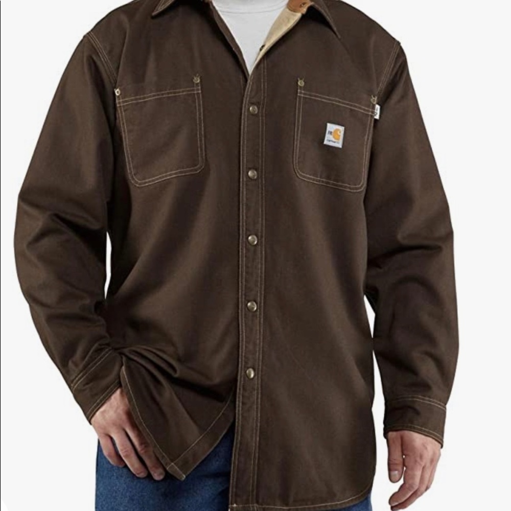 Carhartt Men's Flame Resistant Canvas Shirt Jacket